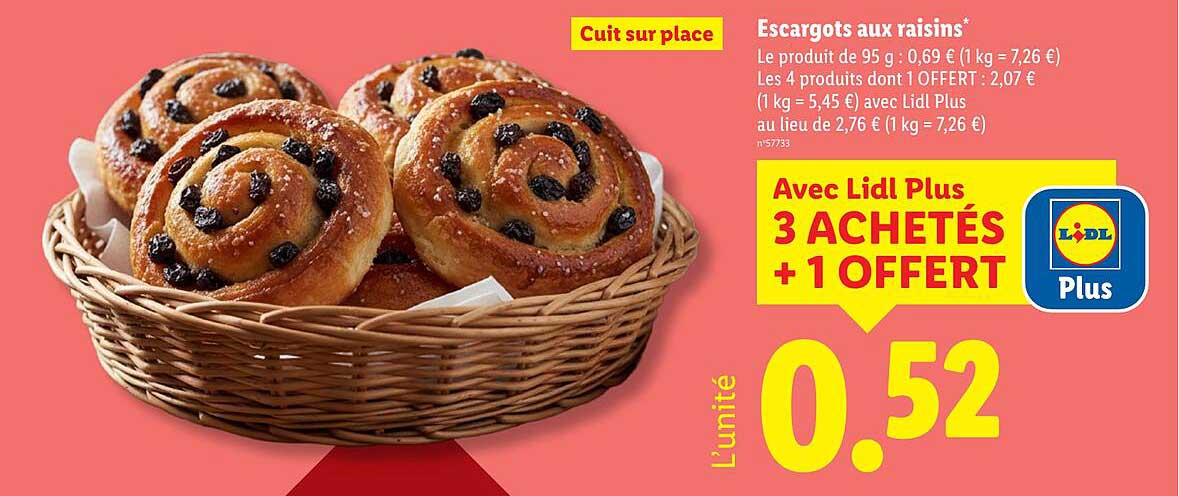 Escargots aux raisins