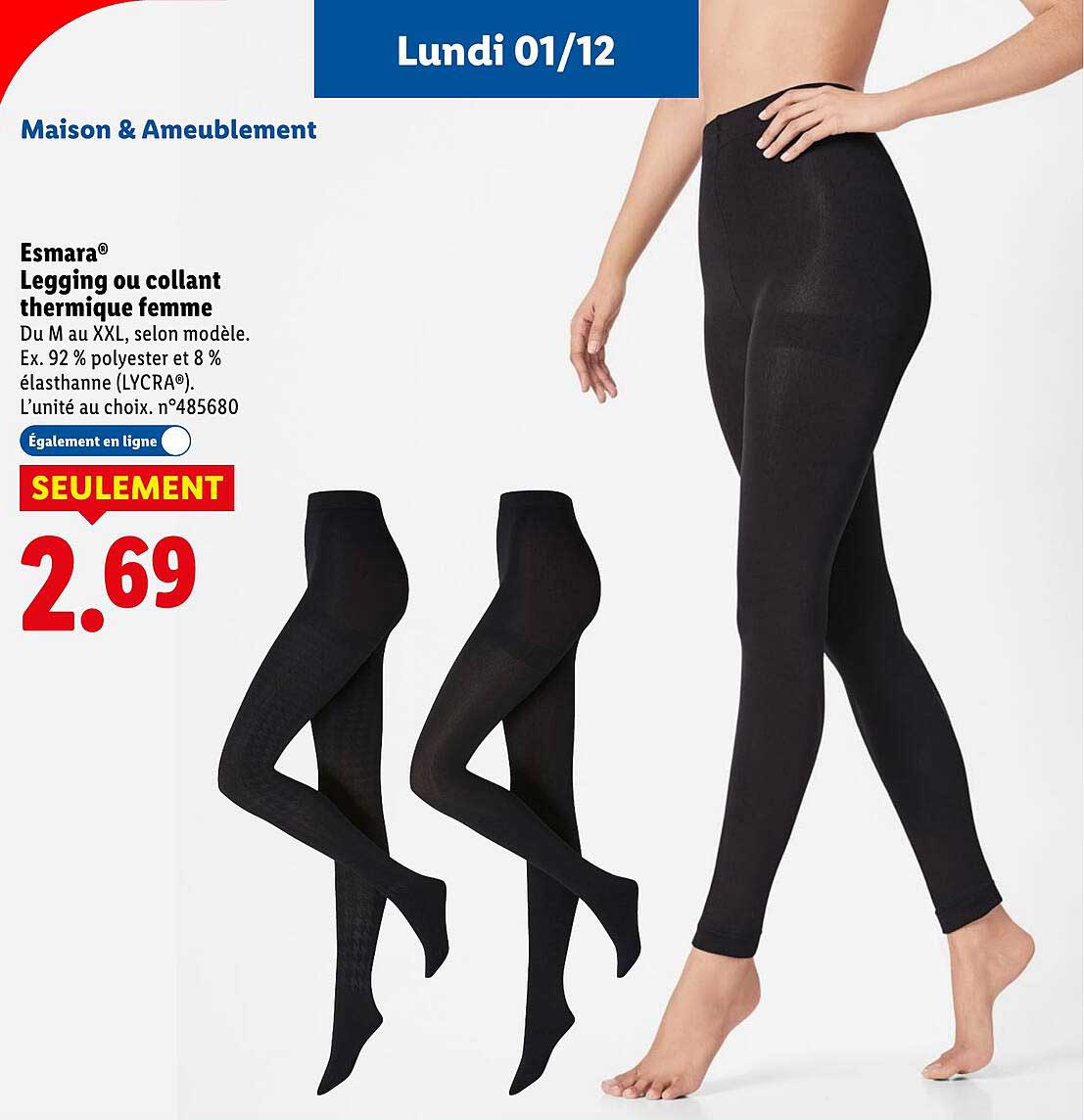 Esmara® Legging ou collant thermique femme