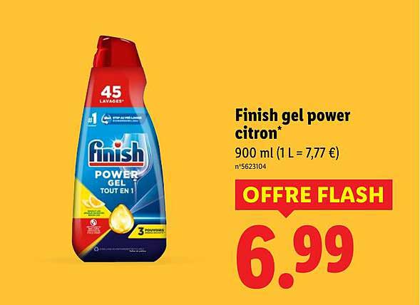 Finish gel power citron*