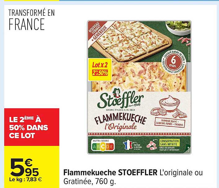 Flammekueche STOEFLER L'originale ou Gratinee, 760 g.