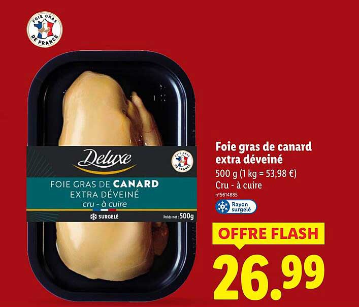 Foie gras de canard extra déveiné