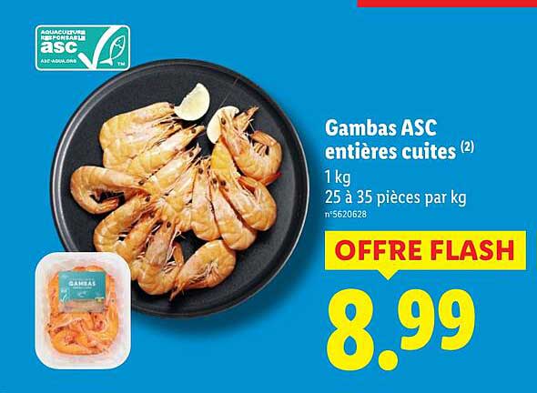 Gambas ASC entières cuites (2)