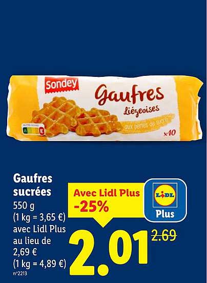 Gaufres sucrées