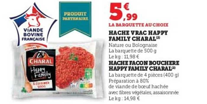 HACHE VRAC HAPPY FAMILY CHARAL