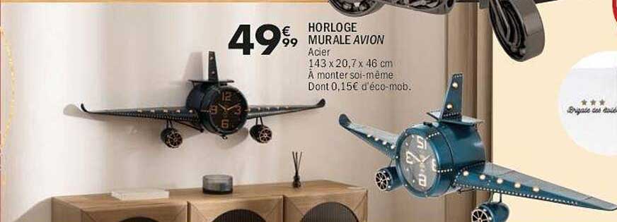 HORLOGE MURALE AVION