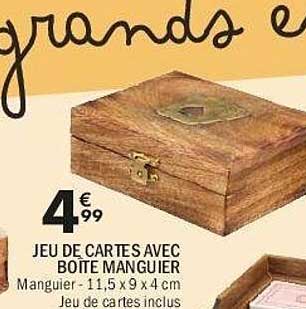 JEU DE CARTES AVEC BOITE MANGUIER