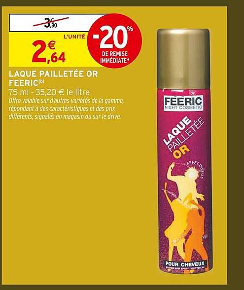 LAQUE PAILLETÉE OR FEERIC