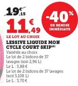 LESSIVE LIQUIDE MON CYCLE COURT SKIP