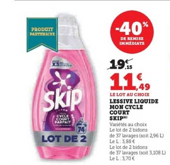 LESSIVE LIQUIDE MON CYCLE COURT SKIP®