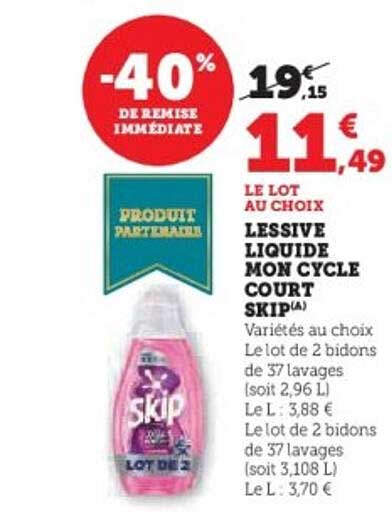 LESSIVE LIQUIDE MON CYCLE COURT SKIP
