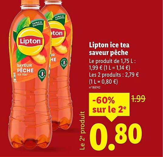 Lipton ice tea saveur pêche