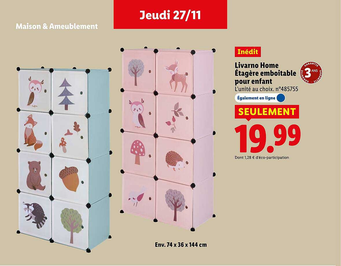 Livarno Home Étagère emboitable pour enfant