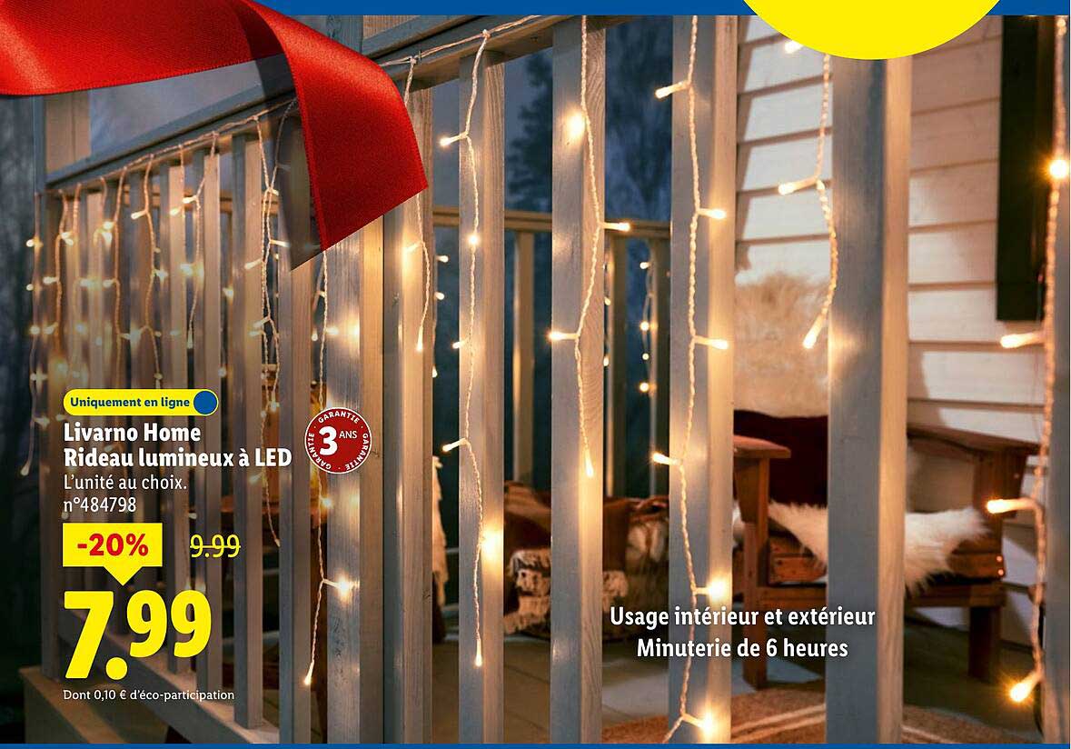 Livorno Home Rideau lumineux à LED