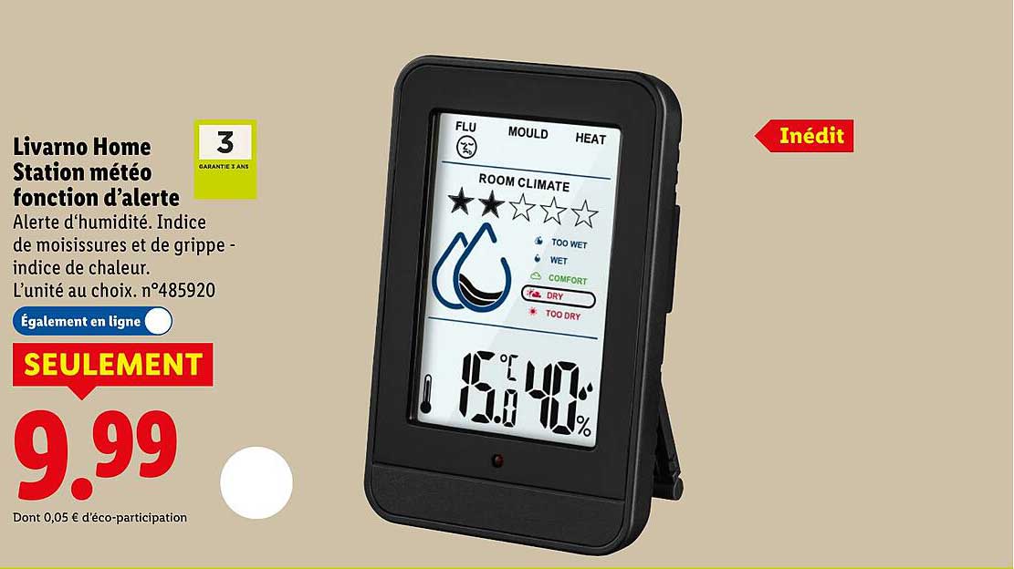 Livorno Home Station météo fonction d'alerte