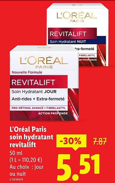 L’Oréal Paris soin hydratant revitalift