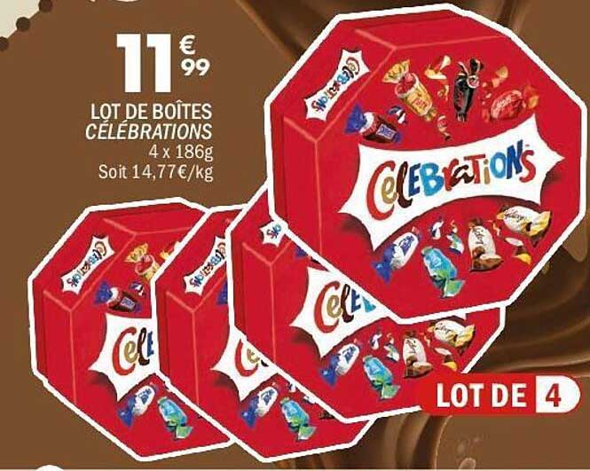 LOT DE BOÎTES CÉLÉBRATIONS