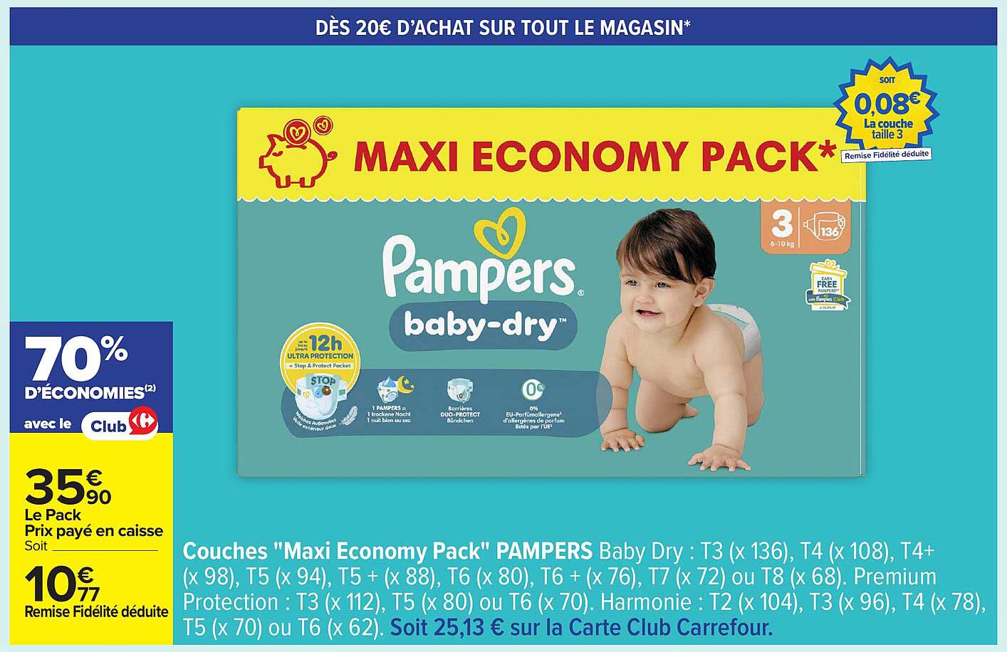 MAXI ECONOMY PACK PAMPERS Baby Dry