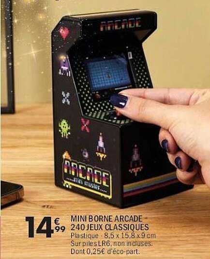 MINI BORNE ARCADE 240 JEUX CLASSIQUES