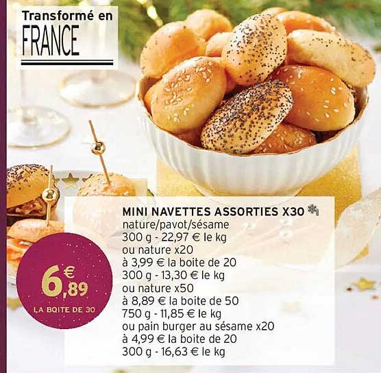 MINI NAVETTES ASSORTIES X30