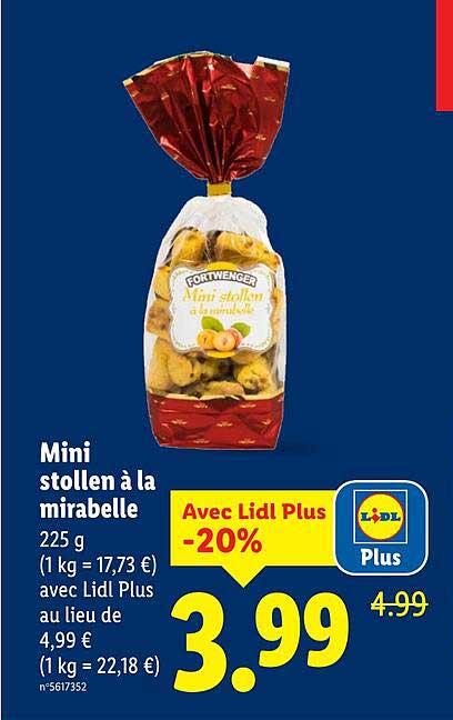 Mini stollen à la mirabelle