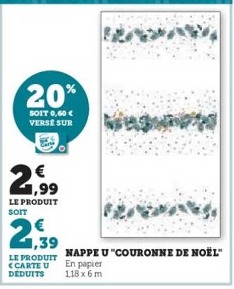 NAPPE U "COURONNE DE NOËL"