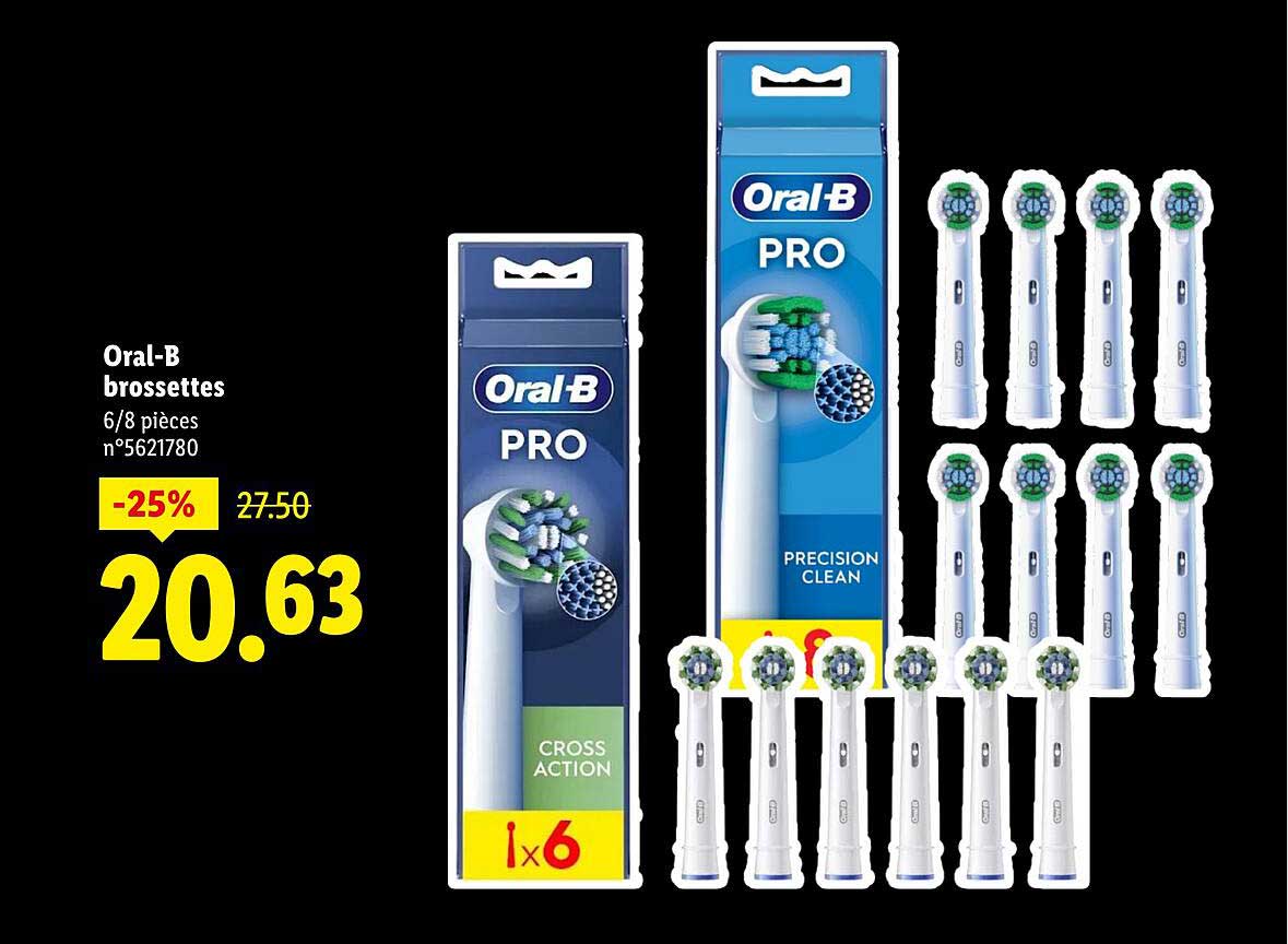Oral-B brossettes 6/8 pièces n°5621780