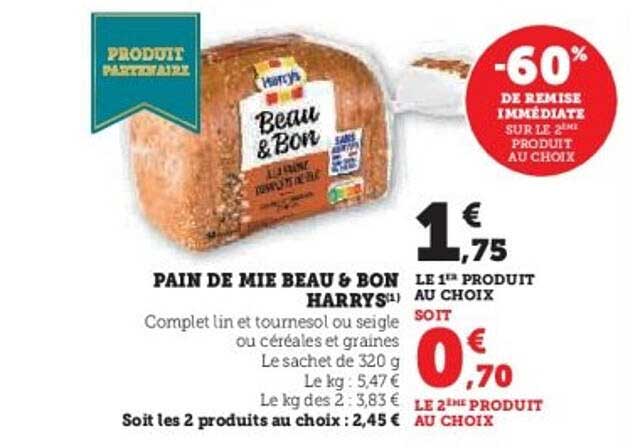 PAIN DE MIE BEAU & BON HARRYS