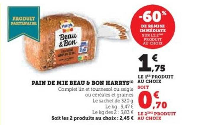 PAIN DE MIE BEAU & BON HARRYS