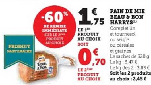 PAIN DE MIE BEAU & BON HARRYS