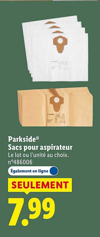Parkside® Sacs pour aspirateur