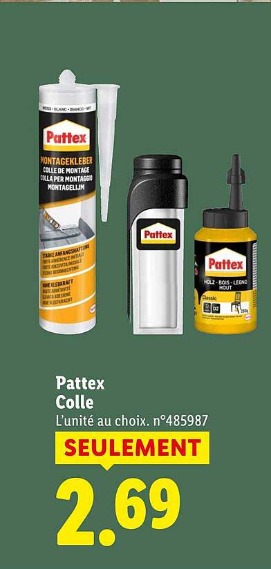 Pattex Colle L’unité au choix. n°485987