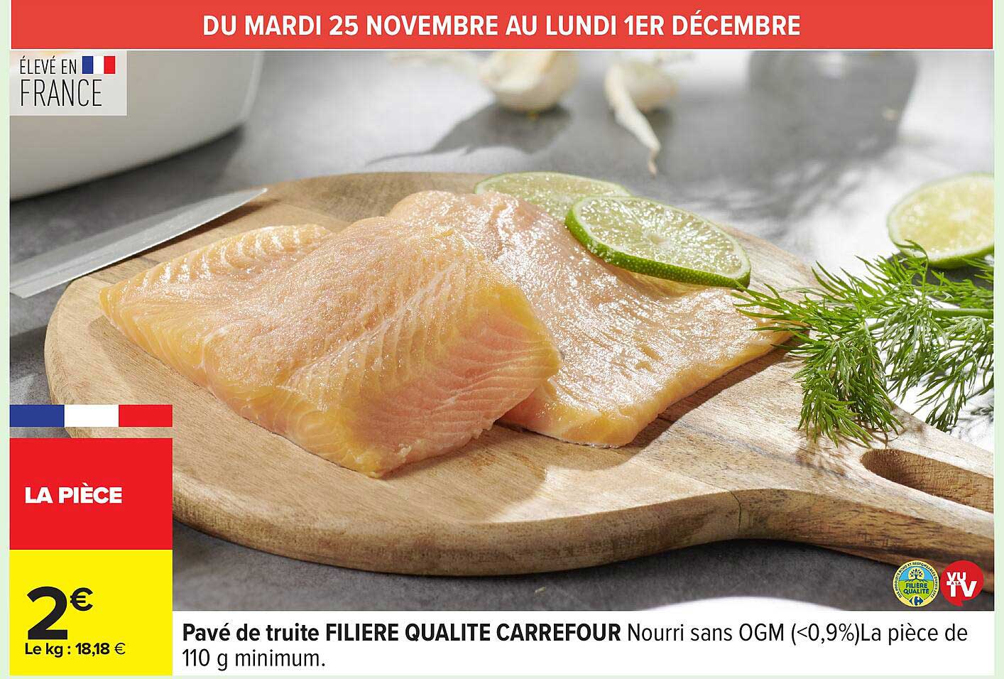 Pavé de truite FILIERE QUALITE CARREFOUR