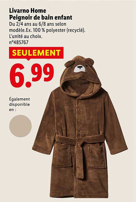 Peignoir de bain enfant