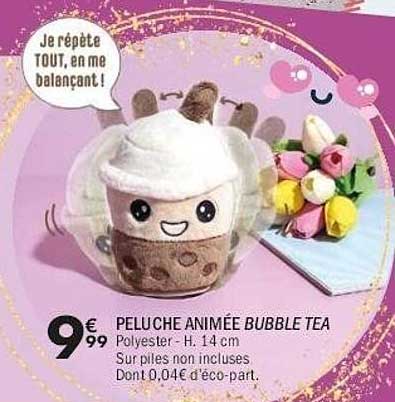 PELUCHE ANIMÉE BUBBLE TEA