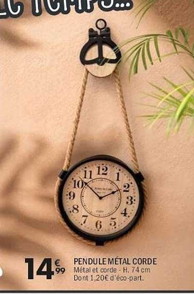 PENDULE MÉTAL CORDE