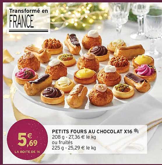 PETITS FOURS AU CHOCOLAT X16