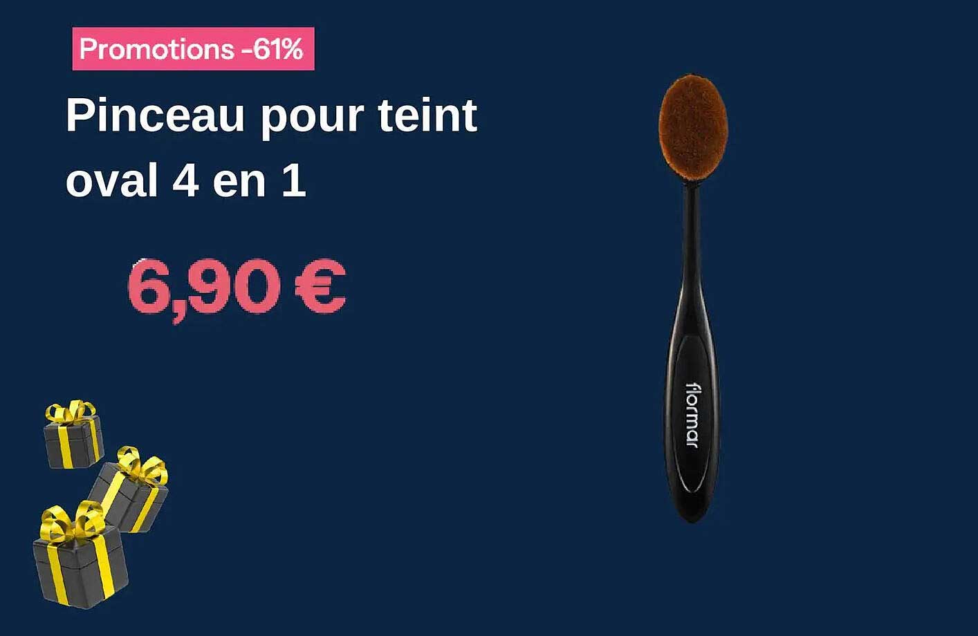 Pinceau pour teint oval 4 en 1