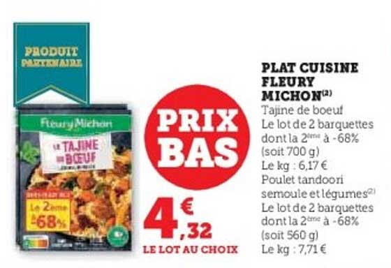 PLAT CUISINE FLEURY MICHON