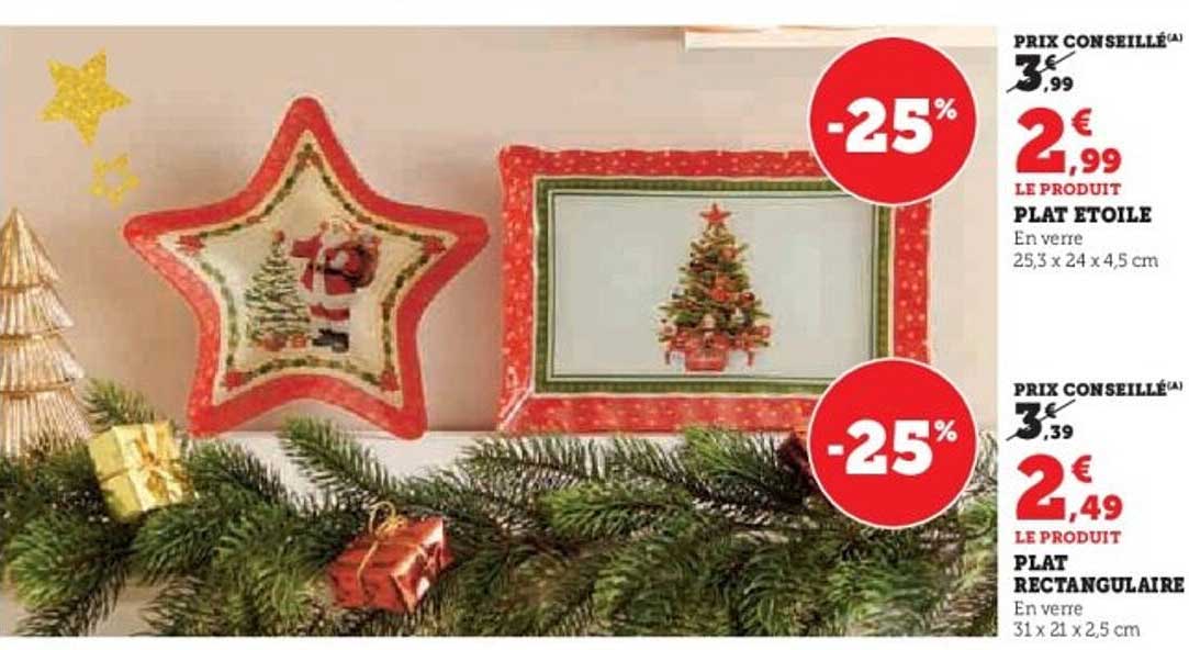 Plat Étoile et Plat Rectangulaire -25%