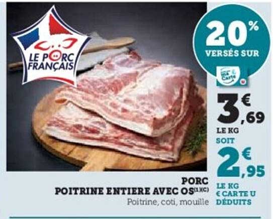 Poitrine entière avec os