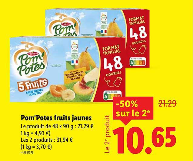 Pom'Potes fruits jaunes
