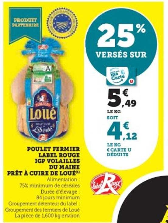 POULET FERMIER LABEL ROUGE IGP VOLAILLES DU MAINE
