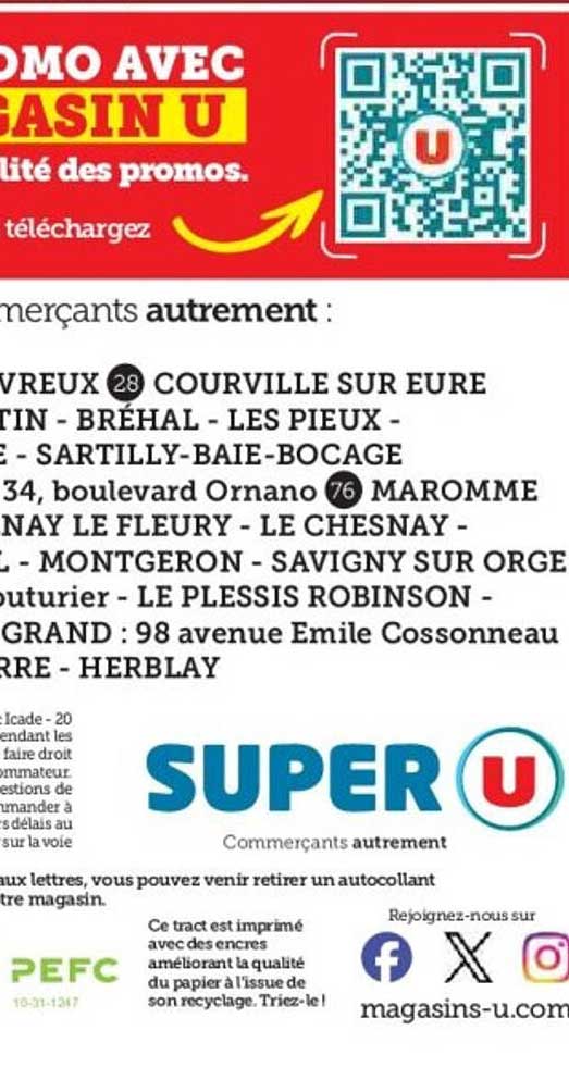 Promo avec Super U