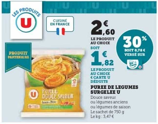 PURÉE DE LÉGUMES SURGELÉE U