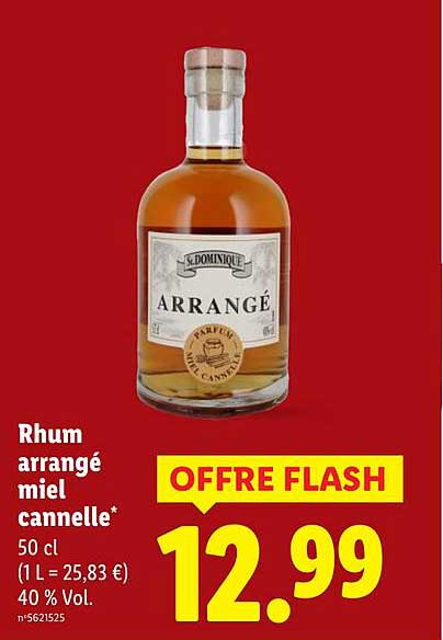 Rhum arrangé miel cannelle*