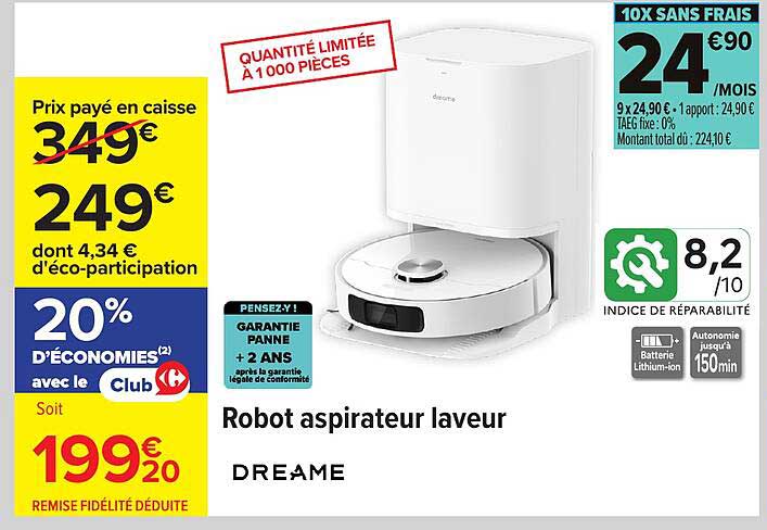 Robot aspirateur laveur