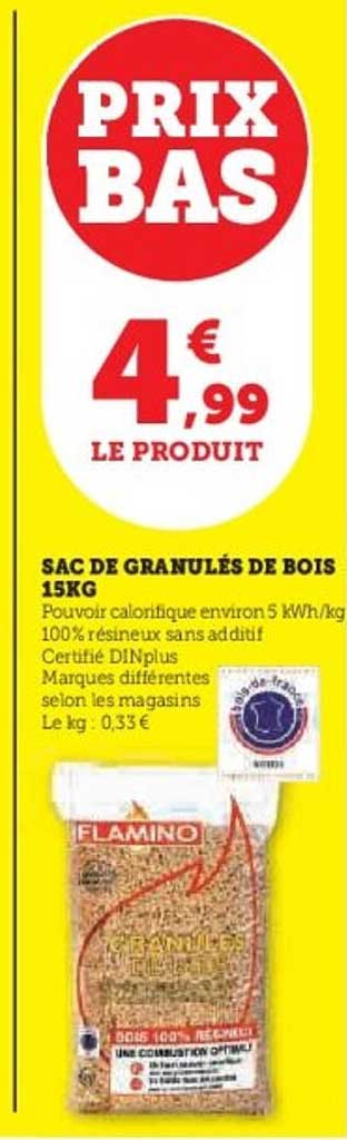 SAC DE GRANULÉS DE BOIS 15KG