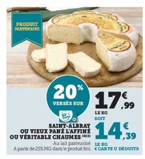 SAINT-ALBRAY OU VIEUX PANÉ L'AFFINÉ OU VÉRITABLE CHAUMES