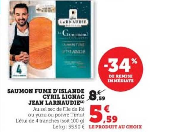 SAUMON FUME D'ISLANDE CYRIL LIGNAC JEAN LARNAUDIE