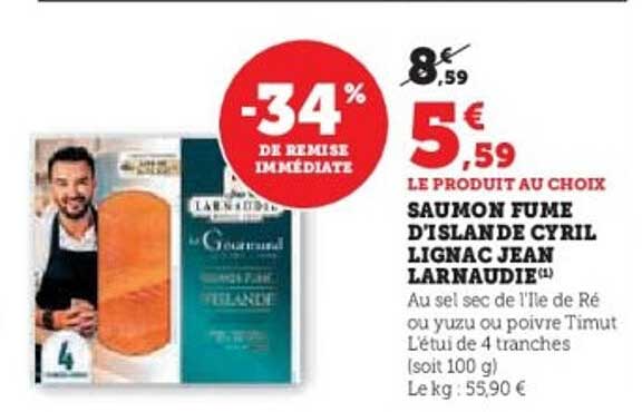 SAUMON FUME D'ISLANDE CYRIL LIGNAC JEAN LARNAUDIE